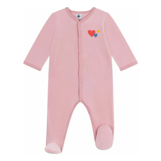 Pyjama Dors Bien 3 Cœurs Coton Bio | Rose