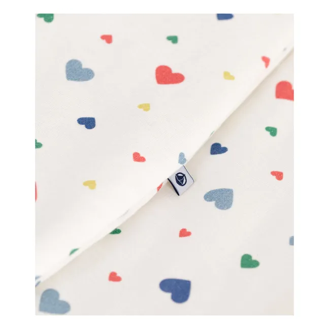 Sacco a pelo All Over Hearts | Bianco
