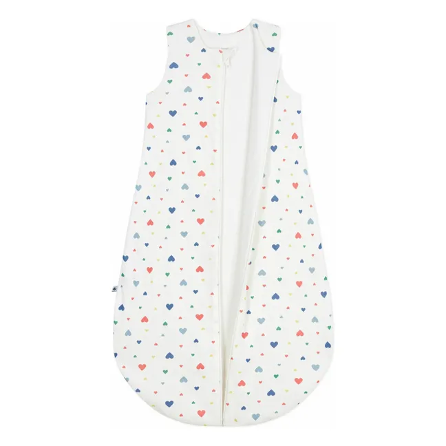 Sacco a pelo All Over Hearts | Bianco