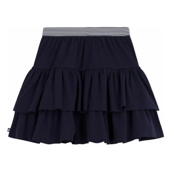 Jupe Volants Coton Bio | Bleu marine- Image produit n°1