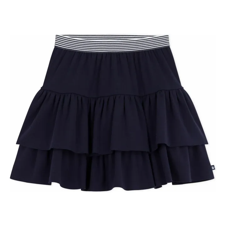 Jupe Volants Coton Bio | Bleu marine- Image produit n°0