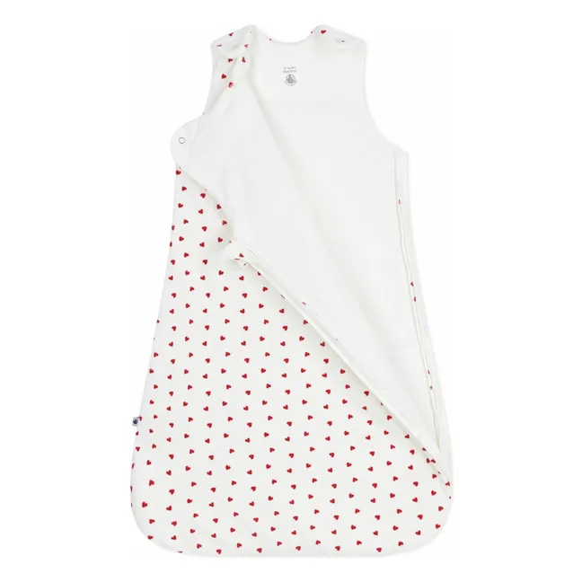 Schlafsack Herzen | Weiß
