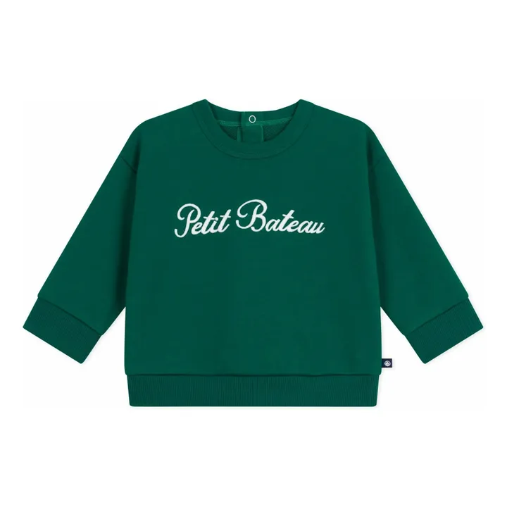 Sweat Petit Bateau | Vert sapin- Image produit n°0