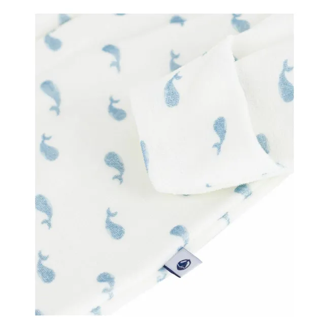 Pyjama Dors Bien Col Baleines Coton Bio | Blanc