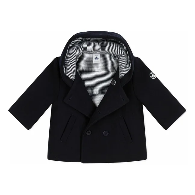 Caban Double Boutonnage Laine Bébé | Bleu marine