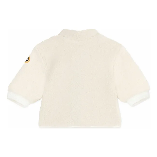 Veste Façon Sherpa Poches Contrastées | Ecru