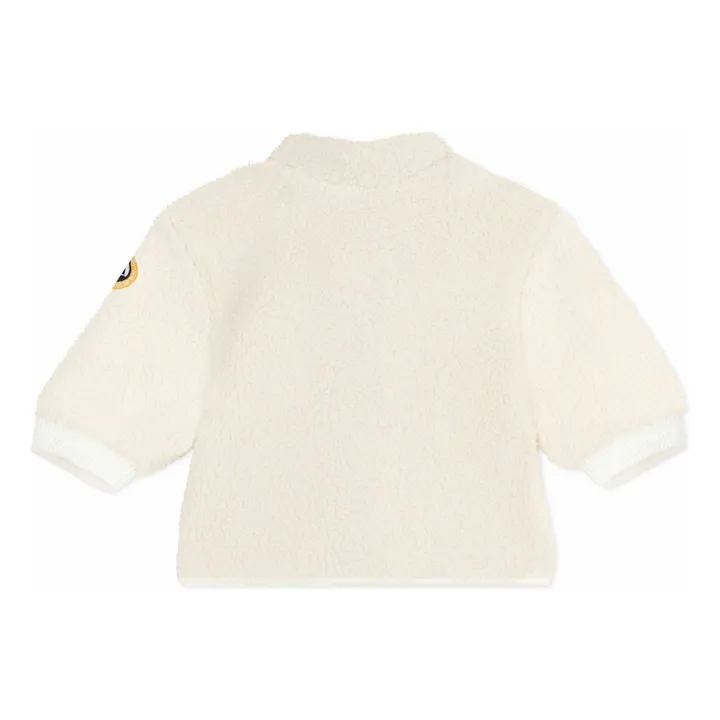 Veste Façon Sherpa Poches Contrastées | Ecru- Image produit n°2