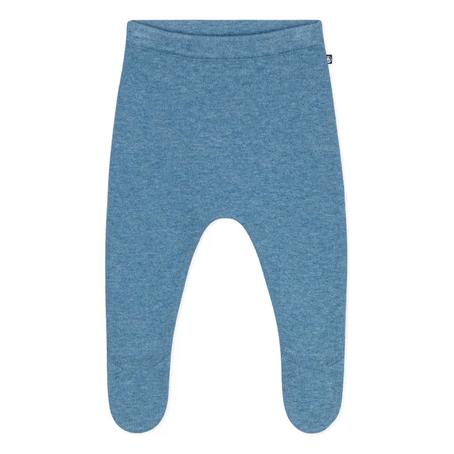 Legging With Wool Mesh Feet | Blue