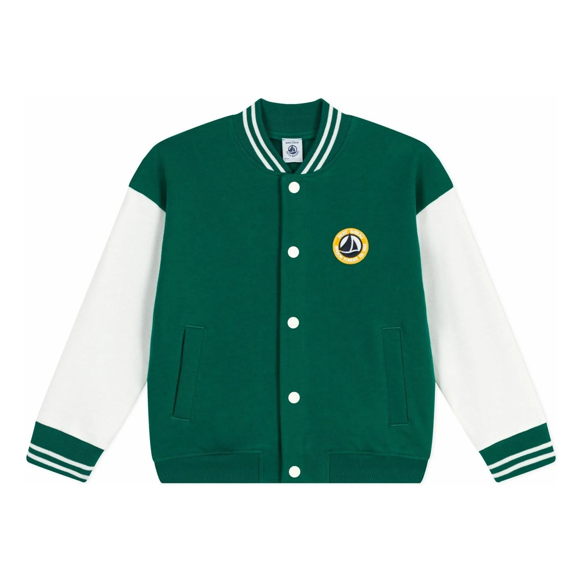 Petit Bateau Chrome Green Teddy Jacket