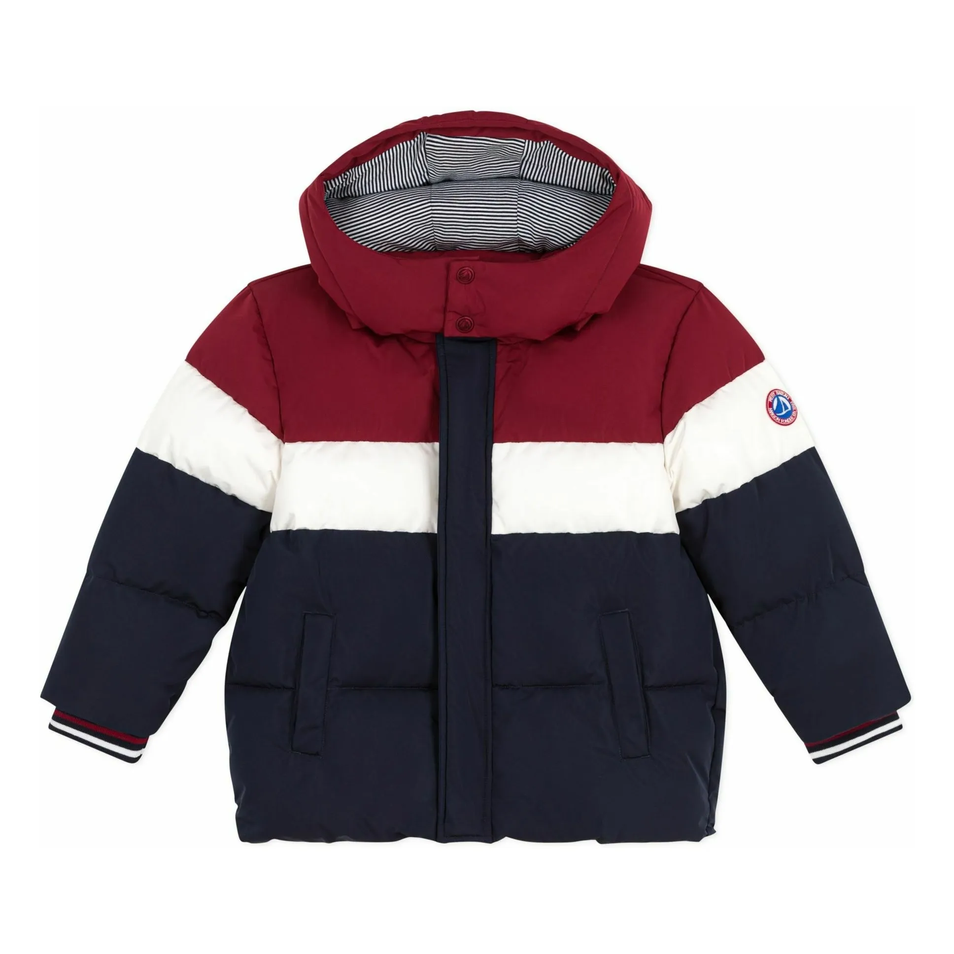 Petit Bateau Navy Blue Colorblock Down Jacket