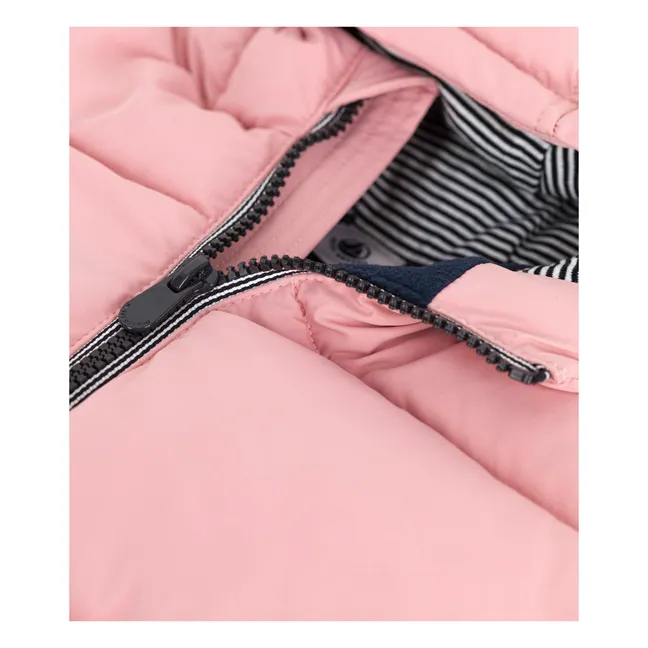 Gefütterte Daunenjacke Einfarbig | Rosa
