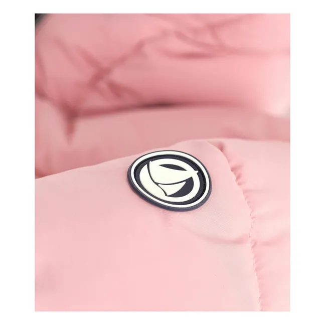 Gefütterte Daunenjacke Einfarbig | Rosa