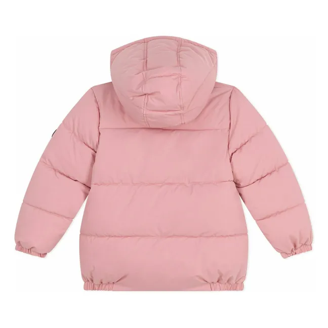 Gefütterte Daunenjacke Einfarbig | Rosa