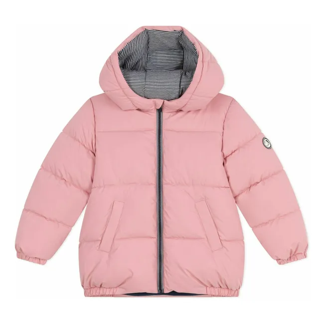 Gefütterte Daunenjacke Einfarbig | Rosa