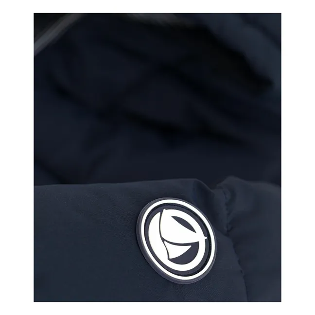 Plain Lined Down Jacket | Navy blue