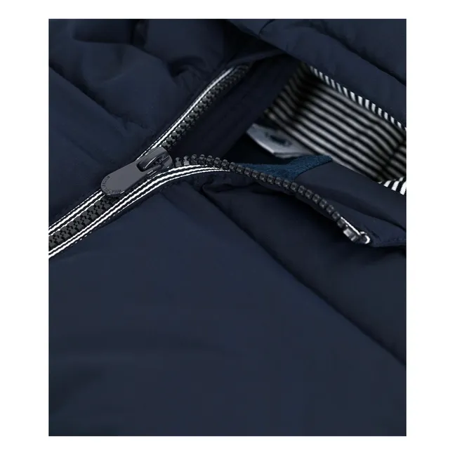 Plain Lined Down Jacket | Navy blue