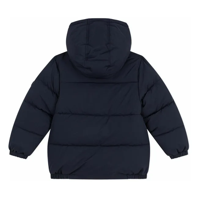 Plain Lined Down Jacket | Navy blue