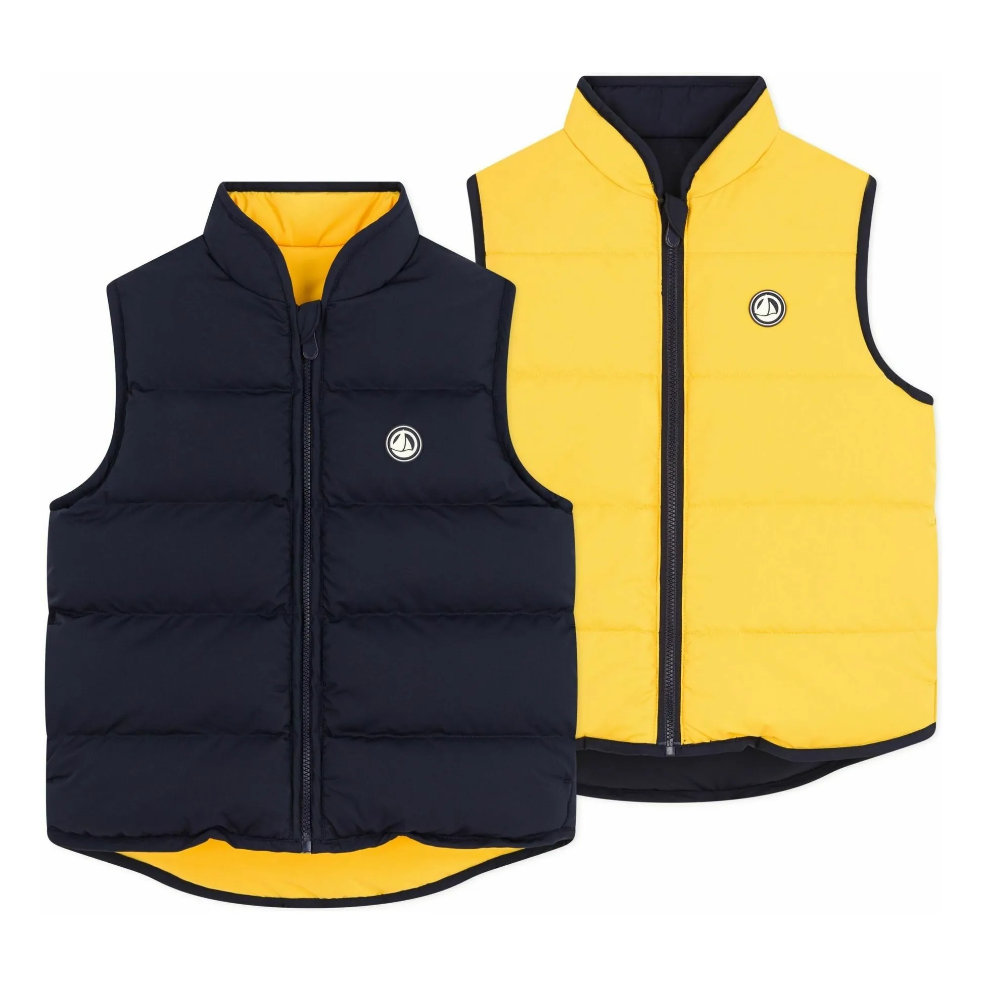 Petit Bateau Navy Blue Reversible Sleeveless Down Jacket