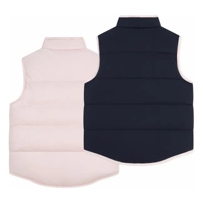 Reversible Sleeveless Down Jacket | Pale Pink