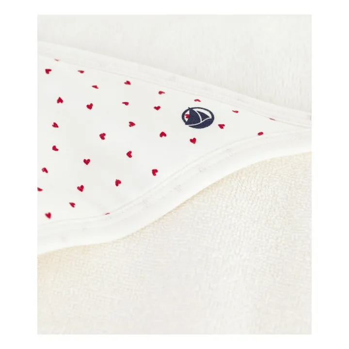 Carré de Bain Cœurs | Blanc- Image produit n°1