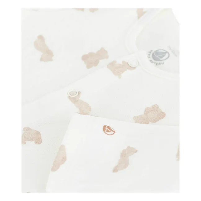 Pyjama Dors Bien Oursons Coton Bio | Blanc