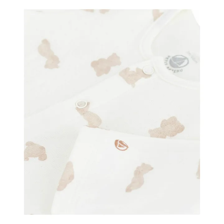 Pijama Dors Bien Oursons Algodón Ecológico | Blanco- Imagen del producto n°2