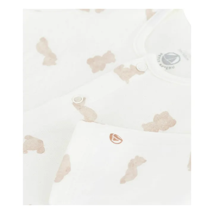 Pyjama Dors Bien Oursons Coton Bio | Blanc- Image produit n°2