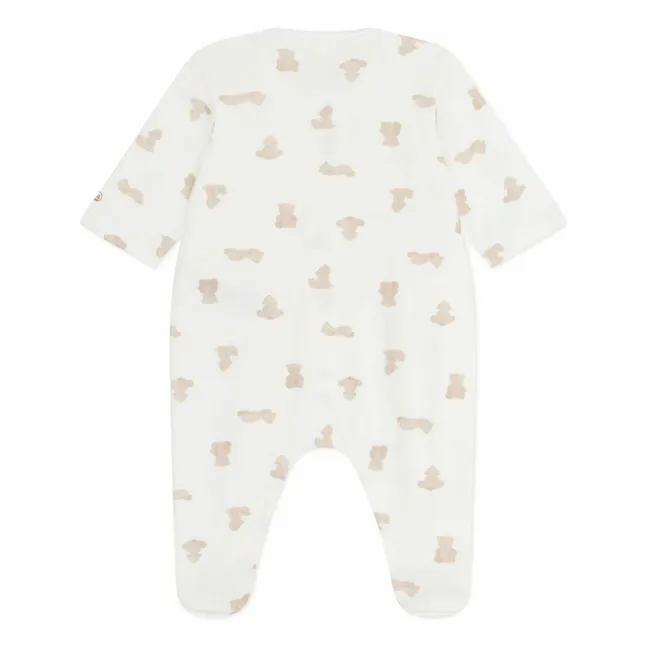 Pijama Dors Bien Oursons Algodón Ecológico | Blanco