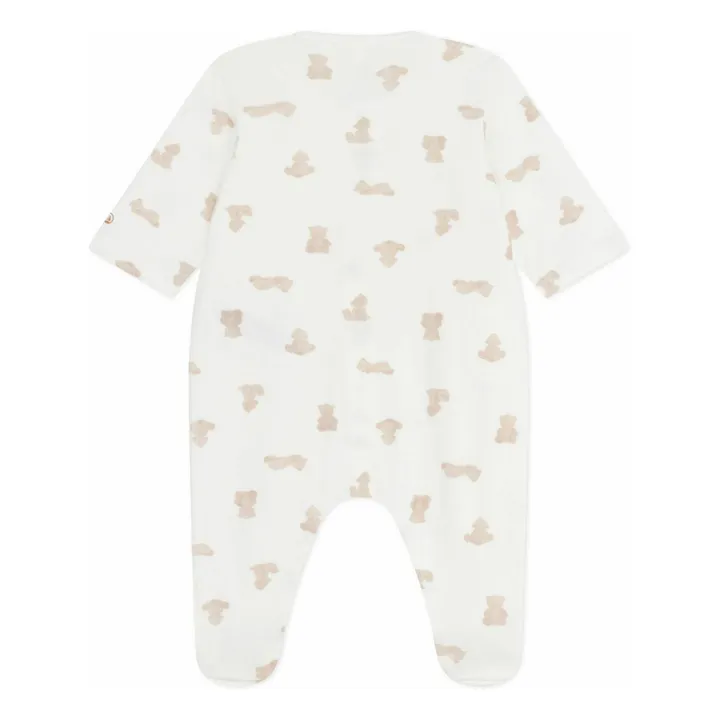 Pijama Dors Bien Oursons Algodón Ecológico | Blanco- Imagen del producto n°1
