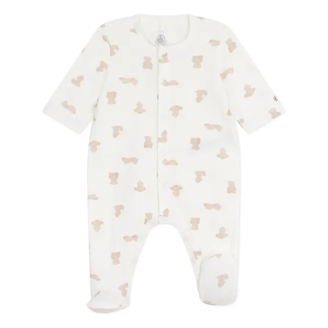 Pijama Dors Bien Oursons Algodón Ecológico | Blanco