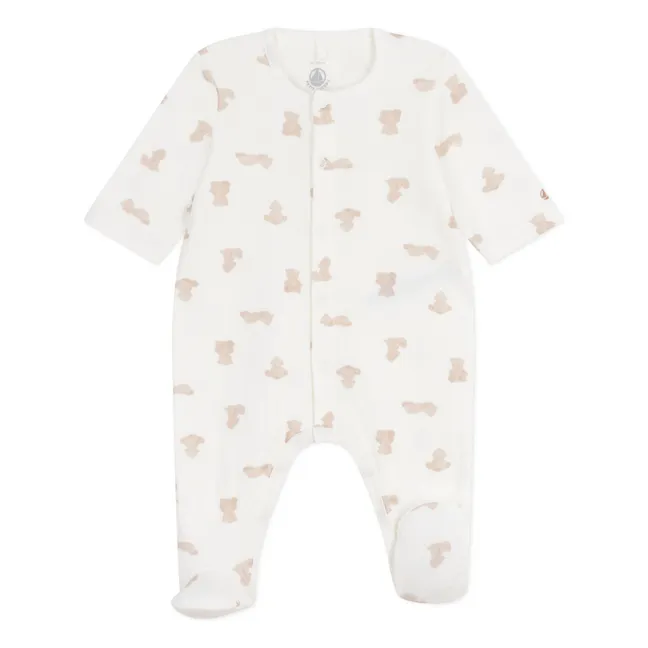 Pyjama Dors Bien Oursons Coton Bio | Blanc