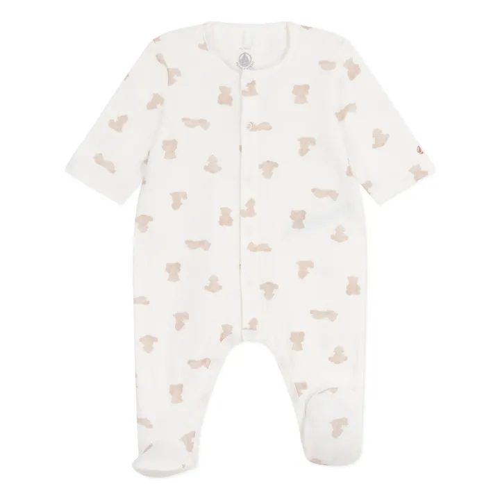 Pijama Dors Bien Oursons Algodón Ecológico | Blanco- Imagen del producto n°0