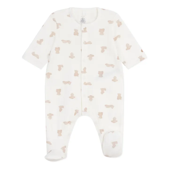 Pyjama Dors Bien Oursons Coton Bio | Blanc- Image produit n°0