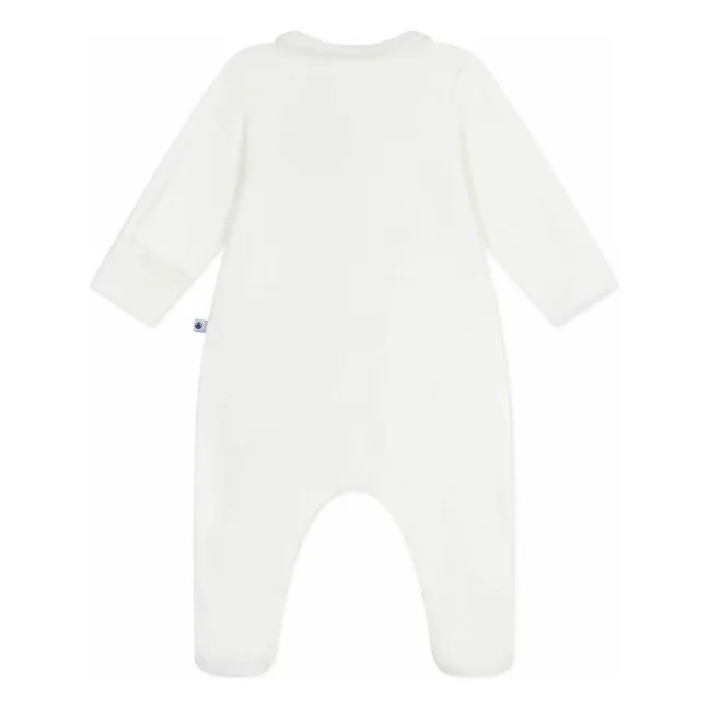 Pyjama Dors Bien Logo Brodé Coton Bio | Blanc