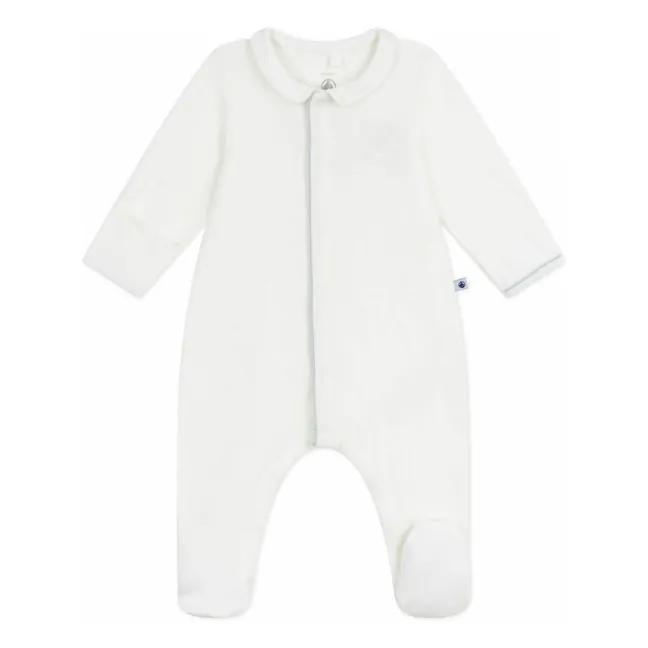 Pyjama Dors Bien Logo Brodé Coton Bio | Blanc