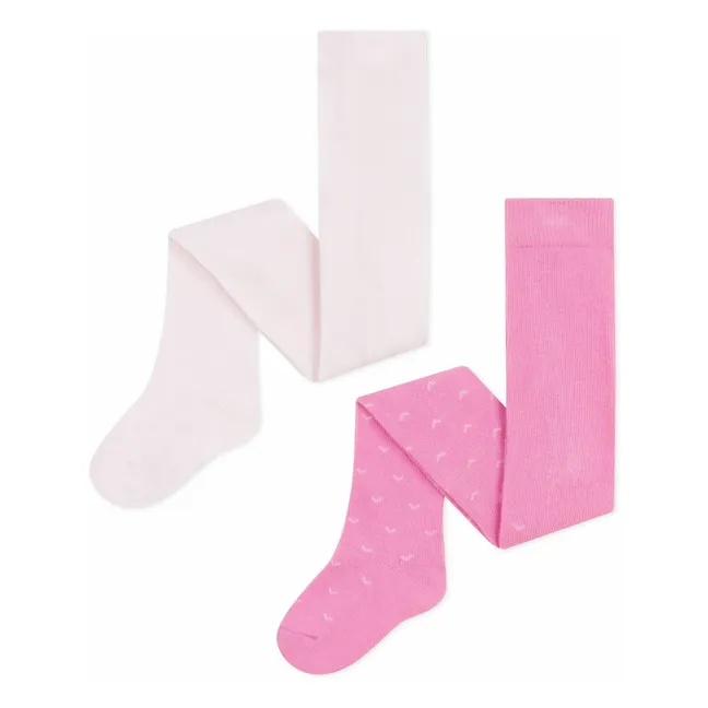 2 Paar hohe Socken im Set | Rosa