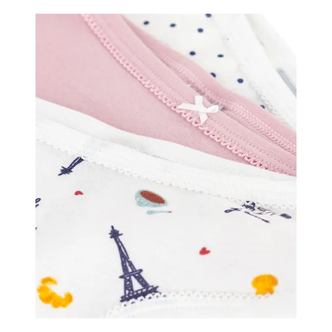 Lot 3 Culottes Paris Coton Bio | Blanc