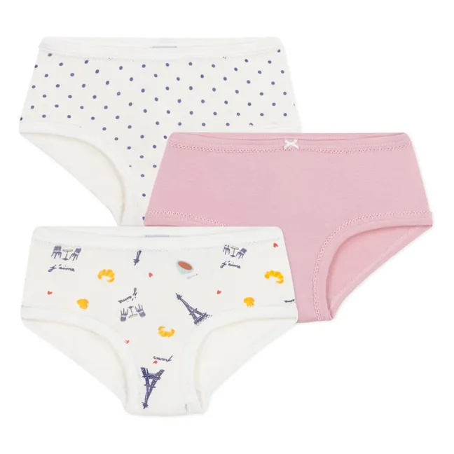 Lot 3 Culottes Paris Coton Bio | Blanc