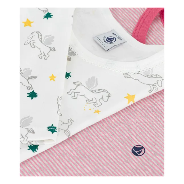 Lot 2 Pyjamas Licornes | Blanc