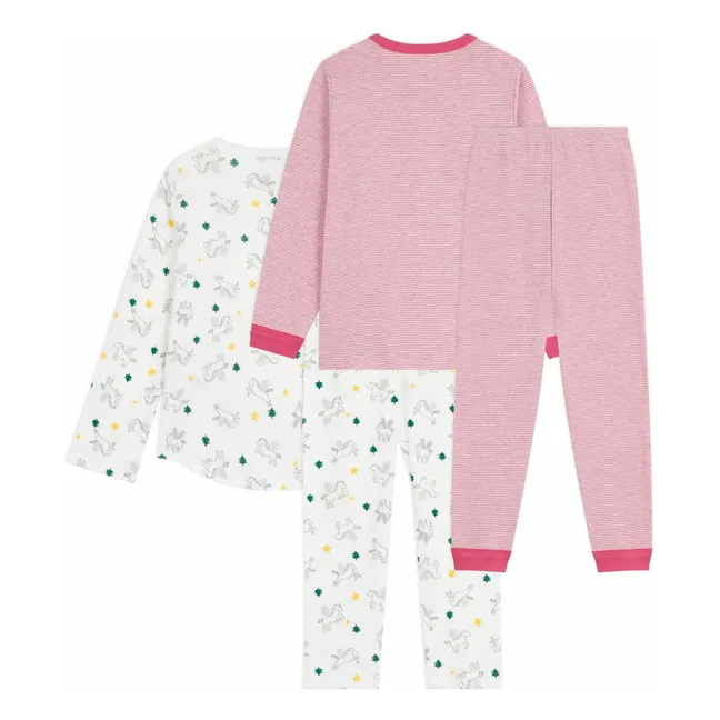 Lot 2 Pyjamas Licornes | Blanc
