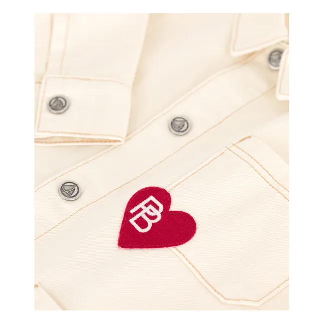 Veste Surpiqures Cœur | Ecru