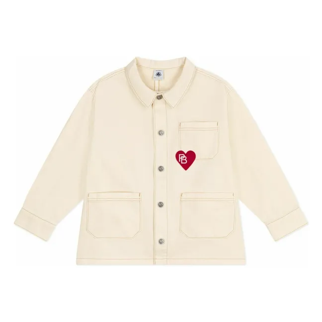 Veste Surpiqures Cœur | Ecru
