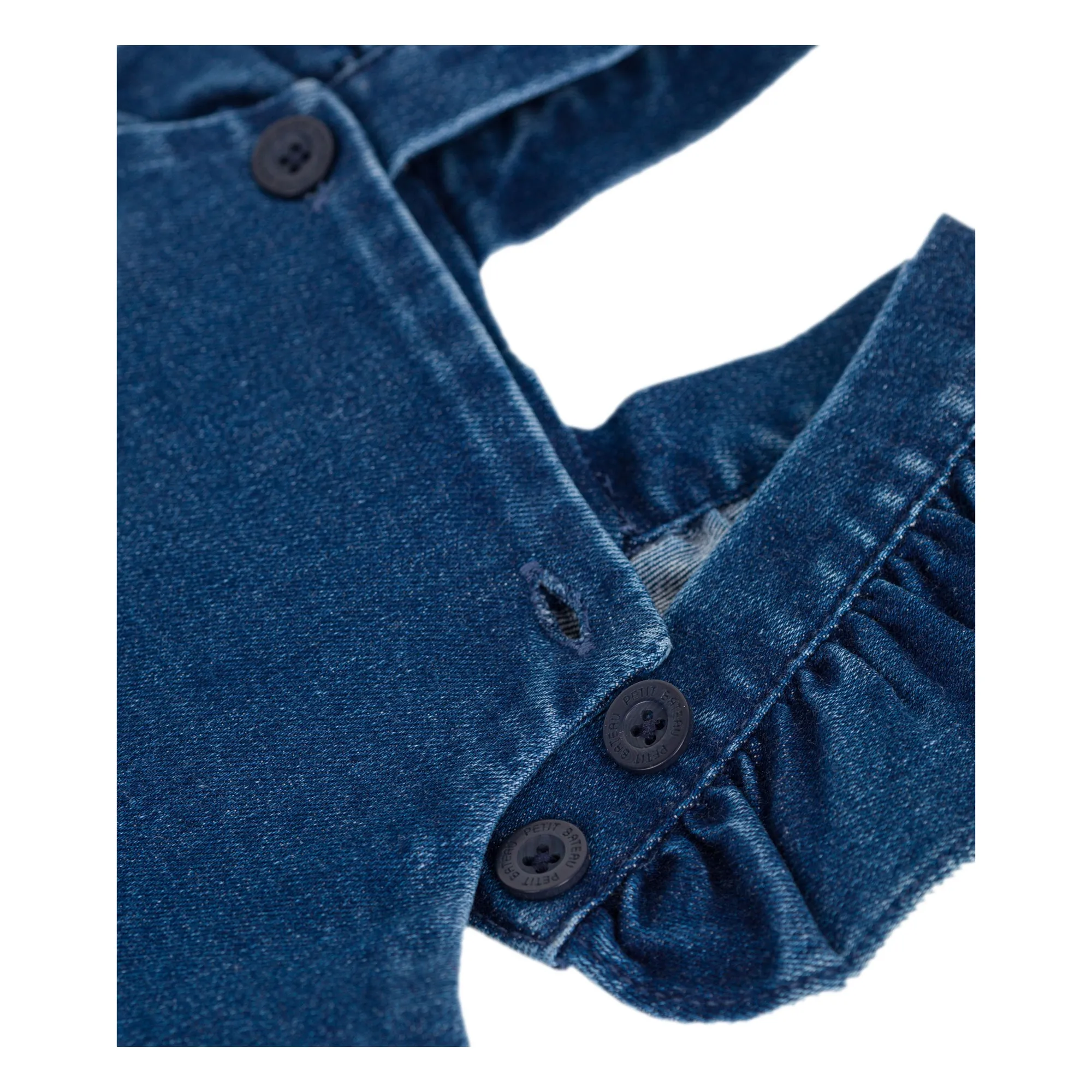 Salopette Volants Denim | Bleu jean- Image produit n°3