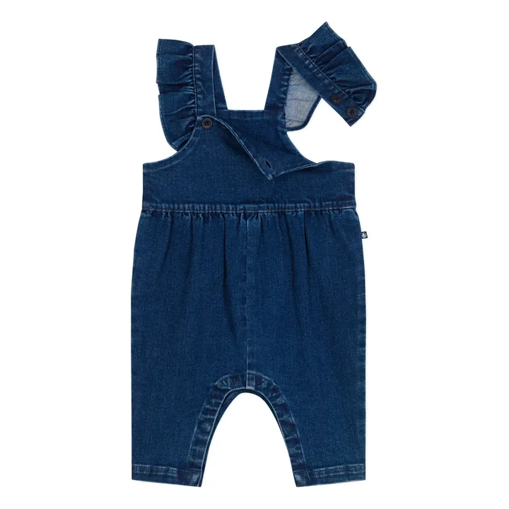 Salopette Volants Denim | Bleu jean- Image produit n°1
