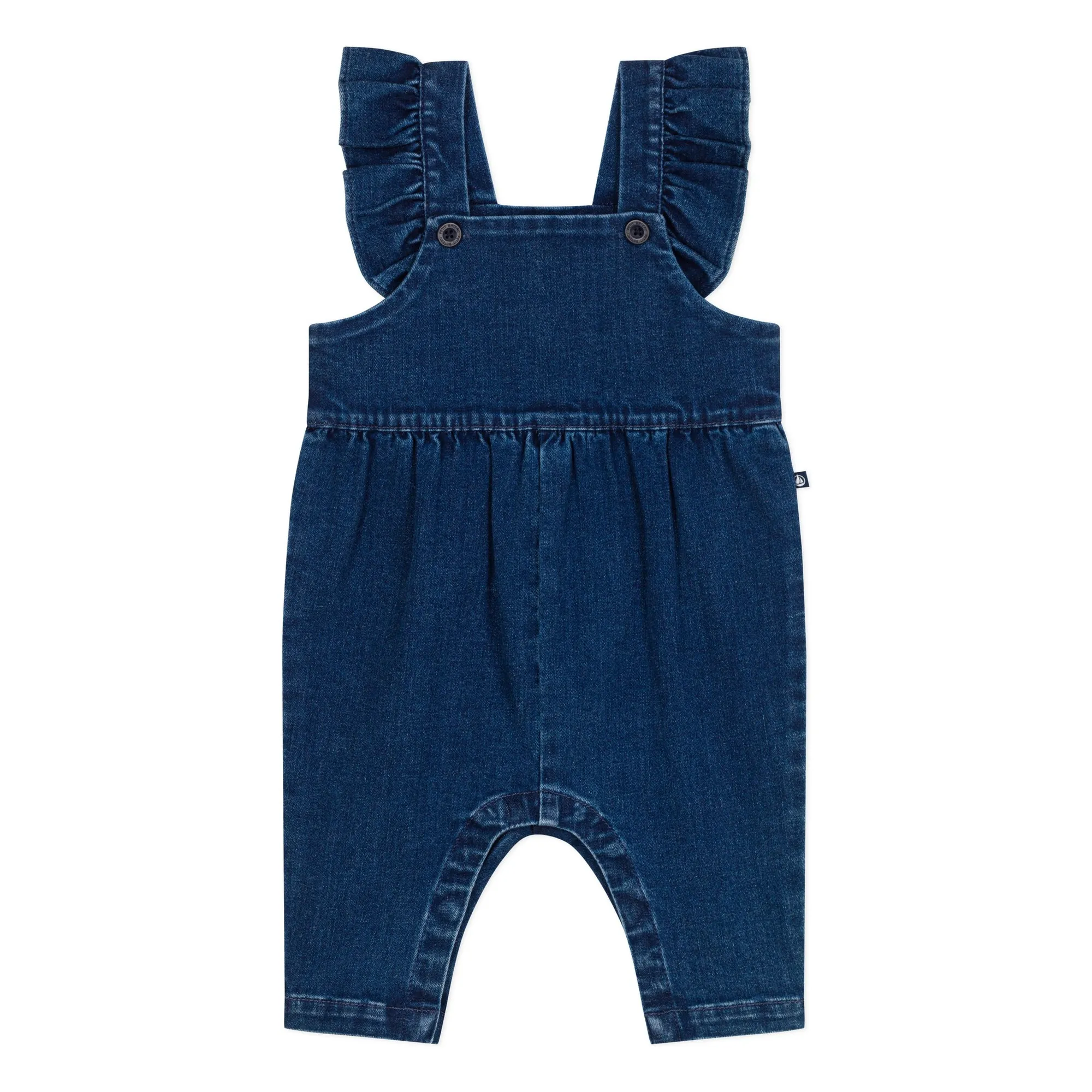 Salopette Volants Denim | Bleu jean- Image produit n°0