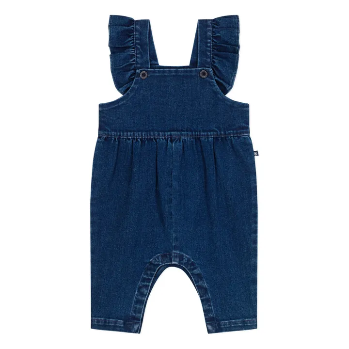 Salopette Volants Denim | Bleu jean- Image produit n°0