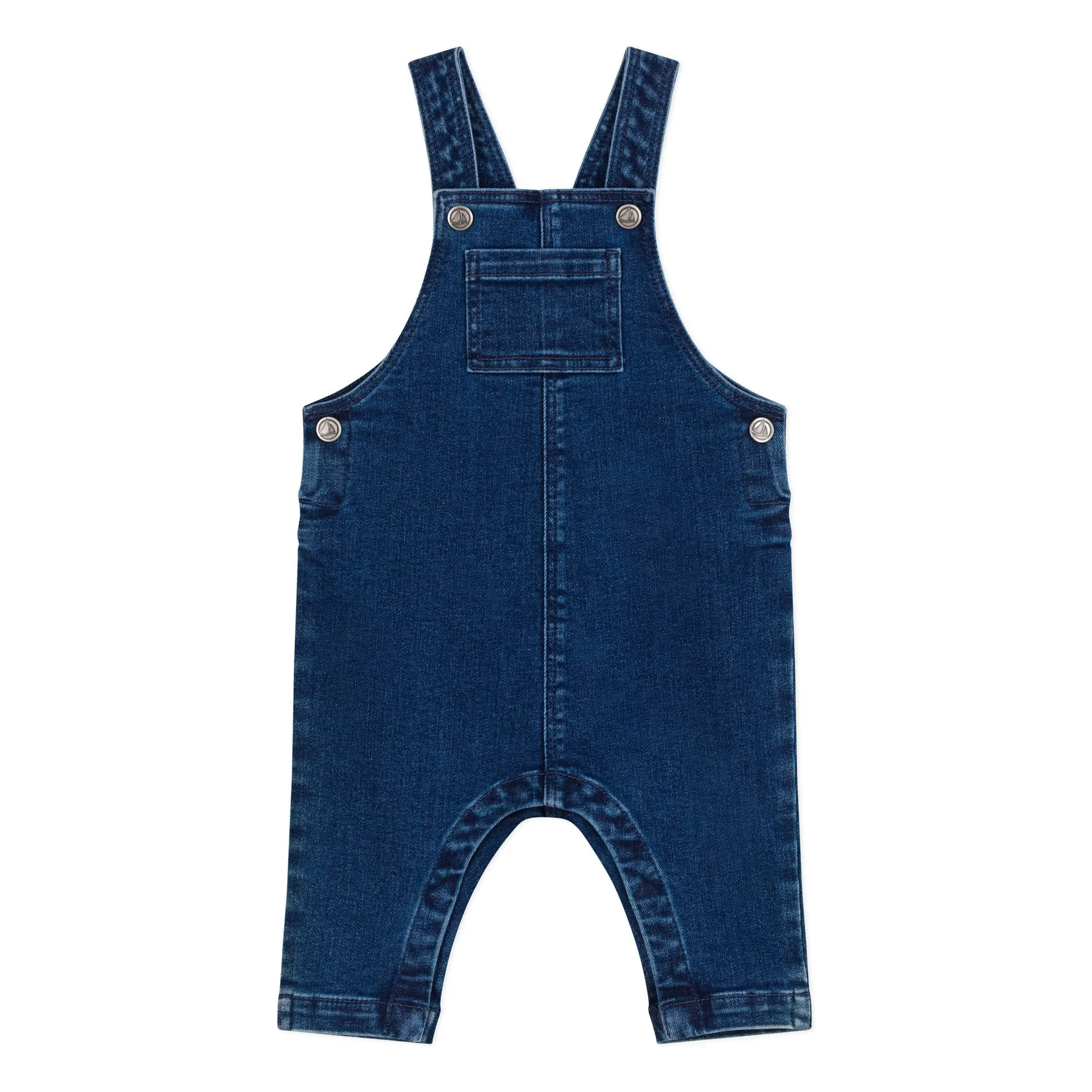 Petit Bateau Denim Blue Denim Overalls