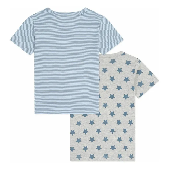 Lot 2 T-shirts Etoiles | Bleu