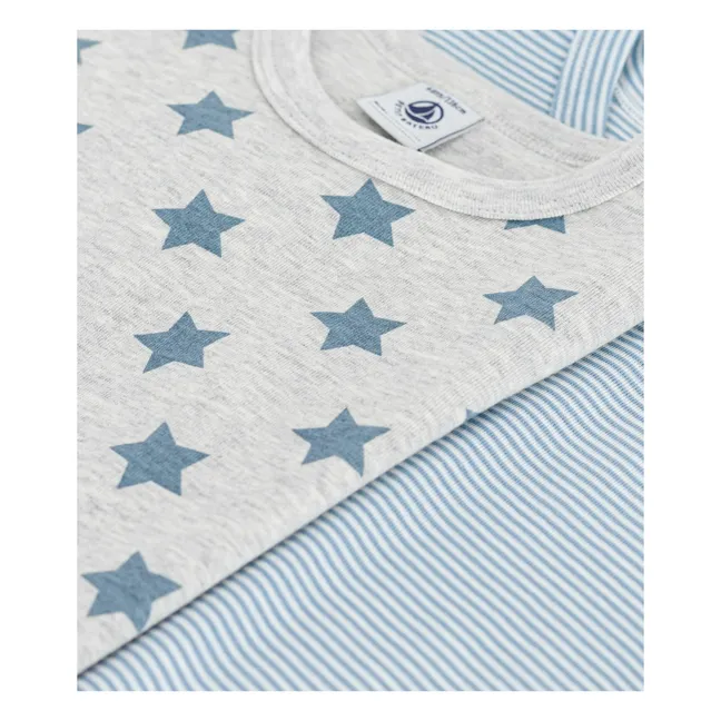 Lot 2 T-shirts Etoiles | Bleu