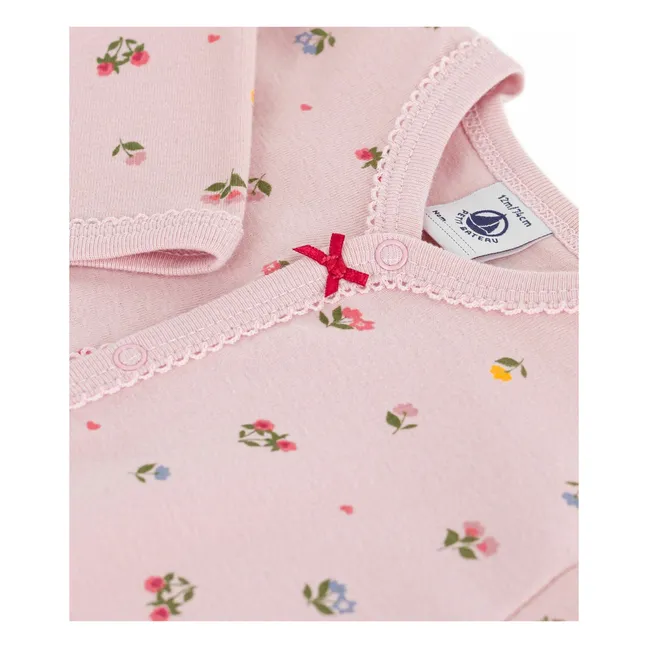 Pyjama Dors Bien Fleuri Coton Bio | Rose pâle